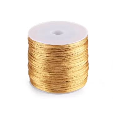   Szaténzsinór Ø1mm 30m/orsó - 25 arany (3 db-os csomagolás)