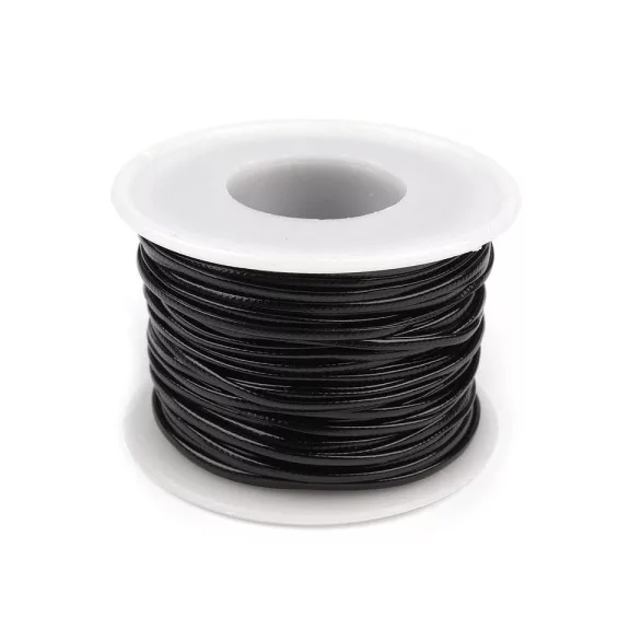 Zsinór eko bőrből szélessége 1,5 mm - 3 fekete (25 m-os csomagolás) Zsinór eko bőrből szélessége 1,5 mm - 3 fekete (25 m-os csomagolás)