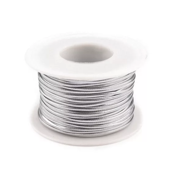 Zsinór eko bőrből szélessége 1,5 mm lapos - 7 ezüst (125 m-es csomagolás) Zsinór eko bőrből szélessége 1,5 mm lapos - 7 ezüst (125 m-es csomagolás)