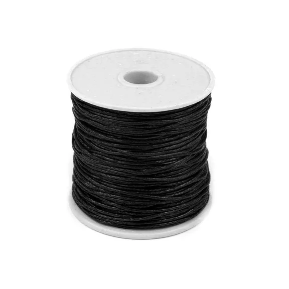 Pamutzsinór Ø0,8 mm viaszos - 10 fekete (1 db-os csomagolás) Pamutzsinór Ø0,8 mm viaszos - 10 fekete (1 db-os csomagolás)
