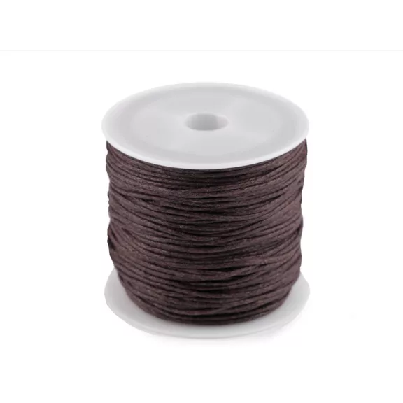 Pamutzsinór Ø0,8 mm viaszos - 34 kávészín (1 db-os csomagolás) Pamutzsinór Ø0,8 mm viaszos - 34 kávészín (1 db-os csomagolás)