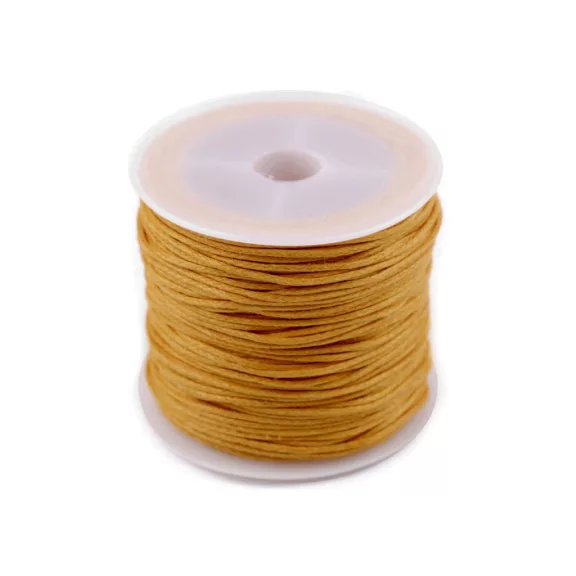 Pamutzsinór Ø0,8 mm viaszos - 36 mustárszínű hell (1 db-os csomagolás) Pamutzsinór Ø0,8 mm viaszos - 36 mustárszínű hell (1 db-os csomagolás)