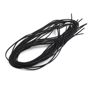   Velúr bőr szál szélessége 3 mm - 6 (1) fekete (50 db-os csomagolás)