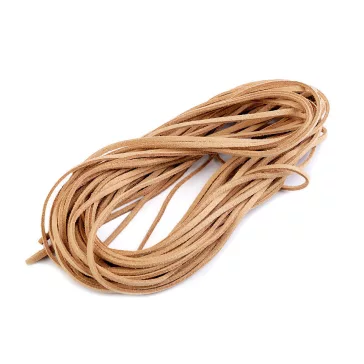   Velúr bőr szál szélessége 3 mm - 12 (6) természetes barna (50 db-os csomagolás)