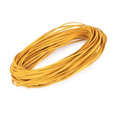   Velúr bőr szál szélessége 3 mm - 23 (36) mustárszínű (50 db-os csomagolás)