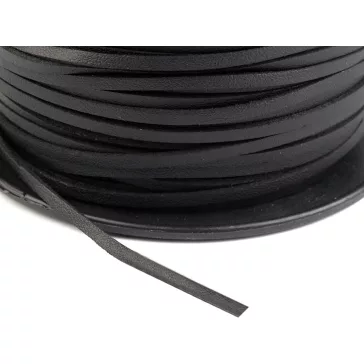   Velúr bőr szál 2,5-3 mm - 2 (3 mm/111) fekete (180 m-es csomagolás)