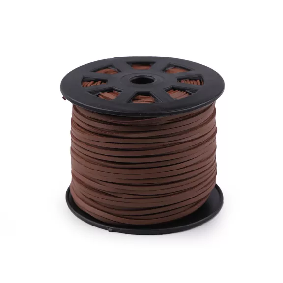 Velúr bőr szál 2,5-3 mm - 3 (2,5 mm/112) barna konyak (90 m-es csomagolás) Velúr bőr szál 2,5-3 mm - 3 (2,5 mm/112) barna konyak (90 m-es csomagolás)