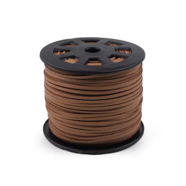   Velúr bőr szál 2,5-3 mm - 4 (2,5 mm/118) világosbarna (180 m-es csomagolás)