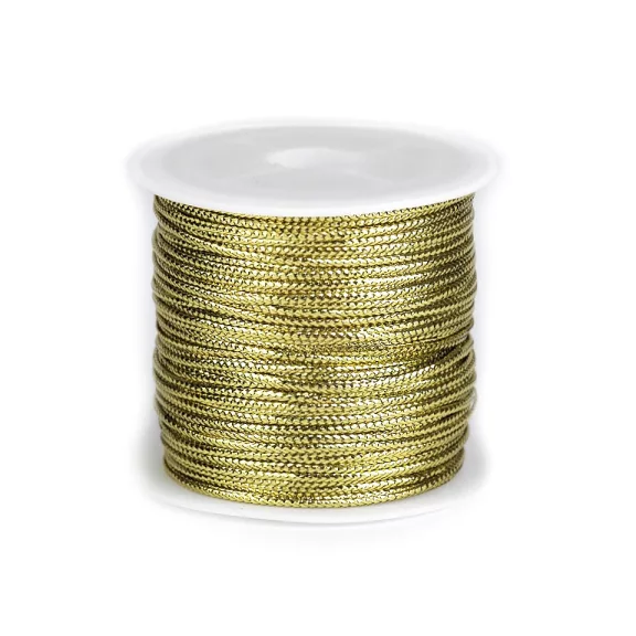 Lapos zsinór lurexszel szélessége 1,1 mm - 2 világos arany (1 db-os csomagolás) Lapos zsinór lurexszel szélessége 1,1 mm - 2 világos arany (1 db-os csomagolás)
