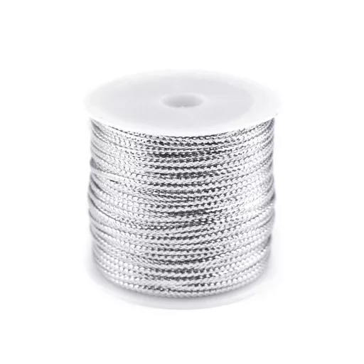 Üreges szalag lurexszel szélessége 2 mm lapos