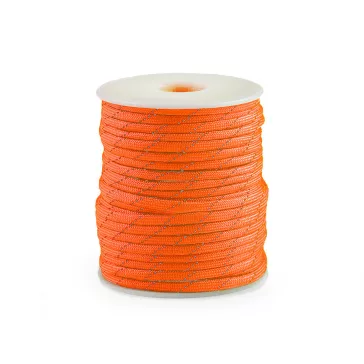   Ejtőernyő zsinór Ø4 mm fényvisszaverő cérnával - 5 narancssárga reflex (100 m-os csomagolás)