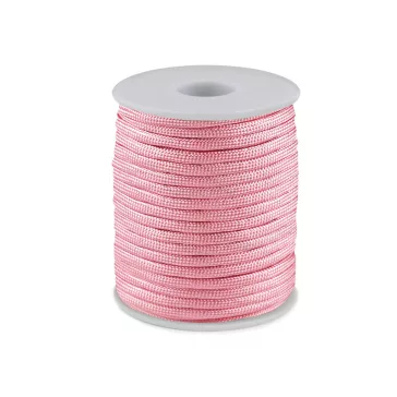   Ejtőernyő / ruha zsinór Ø4 mm - 37 púderrózsaszín (100 m-os csomagolás)