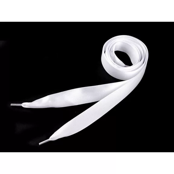 Szatén cipófűző, pólók fűző 110 cm - 7 fehér (2 db-os csomagolás) Szatén cipófűző, pólók fűző 110 cm - 7 fehér (2 db-os csomagolás)