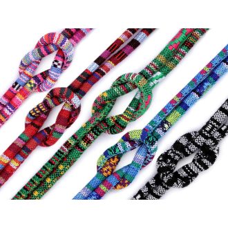 Gömbölyű zsinór töméssel indián minta