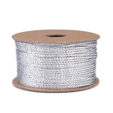   Lurex lapos zsinór / madzag szélessége 1,2 mm - 1 ezüst (10 db-os csomagolás)