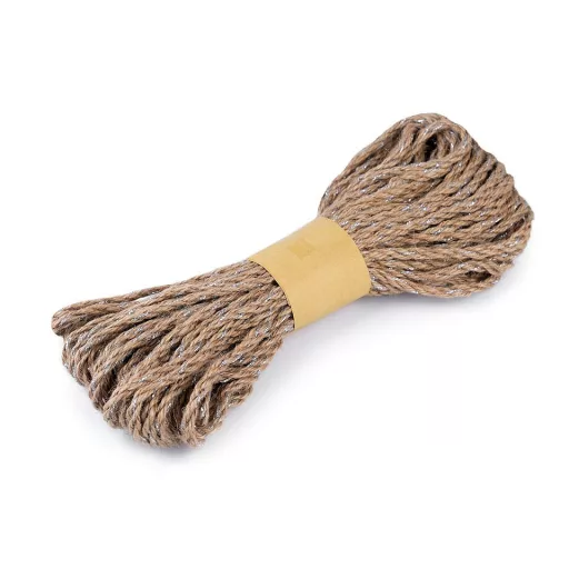 Lurex juta szalag Ø5 mm fonott