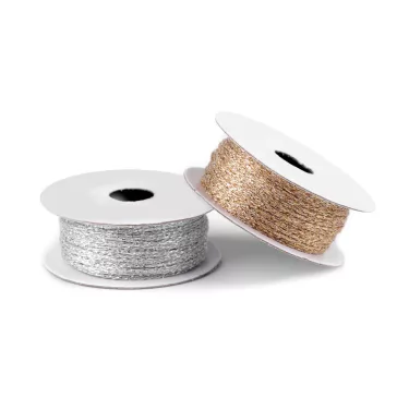   Lurex madzag / zsinór Ø1 mm - 2 arany (10 db-os csomagolás)