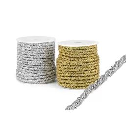 Lurex fonott madzag golyós lánccal Ø5 mm