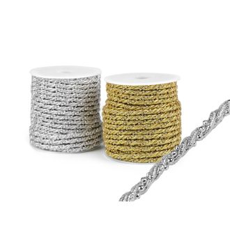 Lurex fonott madzag golyós lánccal Ø5 mm