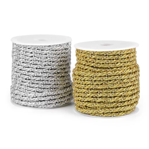 Lurex fonott madzag golyós lánccal Ø5 mm