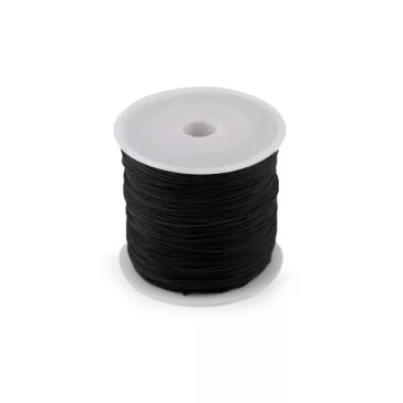   Poliészter zsinór Ø0,8 mm PES - 10 fekete (5 db-os csomagolás)