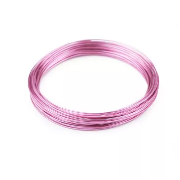   Aluminium dekordrot Ø1 mm - 3 rózsaszín világos (6 db-os csomagolás)