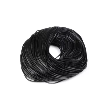 Bőrcsík lapos 2 mm folyóméteres - 2 fekete