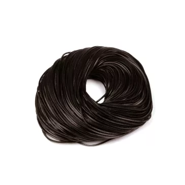 Bőrcsík lapos 2 mm folyóméteres - 3 sötétbarna