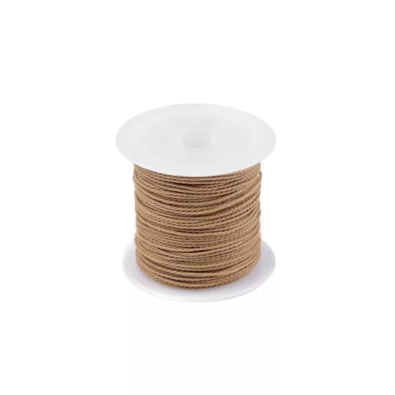 PES madzag fonott Ø1 mm viaszos - 3 bézs (1 db-os csomagolás) PES madzag fonott Ø1 mm viaszos - 3 bézs (1 db-os csomagolás)