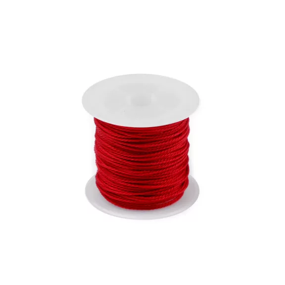 PES madzag fonott Ø1 mm viaszos - 7 piros (1 db-os csomagolás) PES madzag fonott Ø1 mm viaszos - 7 piros (1 db-os csomagolás)