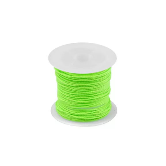PES madzag fonott Ø1 mm viaszos - 9 neon zöld (1 db-os csomagolás) PES madzag fonott Ø1 mm viaszos - 9 neon zöld (1 db-os csomagolás)