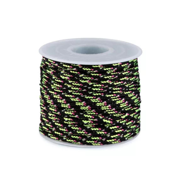 Paracord zsinór Ø2,5 mm ejtóernyő / ruha zsinór - 7 fekete zöld (25 m-es csomagolás) Paracord zsinór Ø2,5 mm ejtóernyő / ruha zsinór - 7 fekete zöld (25 m-es csomagolás)