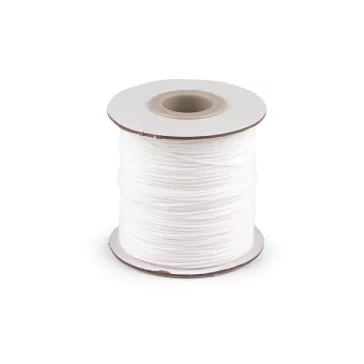   Ø1 mm csavart nylon zsinór ékszerek készítéséhez és készítéséhez - 1 fehér (6 db-os csomagolás)