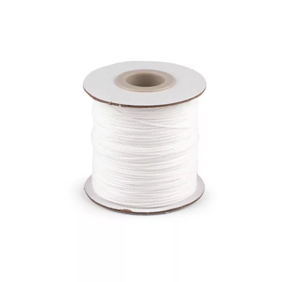 Ø1 mm csavart nylon zsinór ékszerek készítéséhez és készítéséhez - 1 fehér (6 db-os csomagolás) Ø1 mm csavart nylon zsinór ékszerek készítéséhez és készítéséhez - 1 fehér (6 db-os csomagolás)