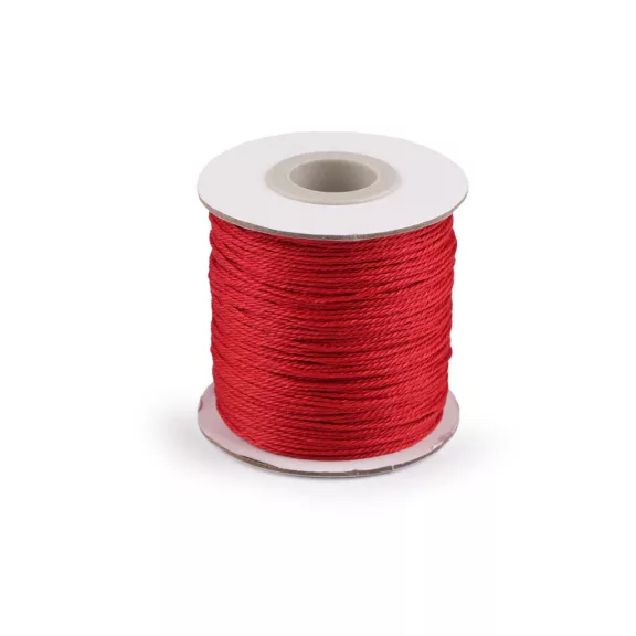 Ø1 mm csavart nylon zsinór ékszerek készítéséhez és készítéséhez - 4 piros (6 db-os csomagolás) Ø1 mm csavart nylon zsinór ékszerek készítéséhez és készítéséhez - 4 piros (6 db-os csomagolás)
