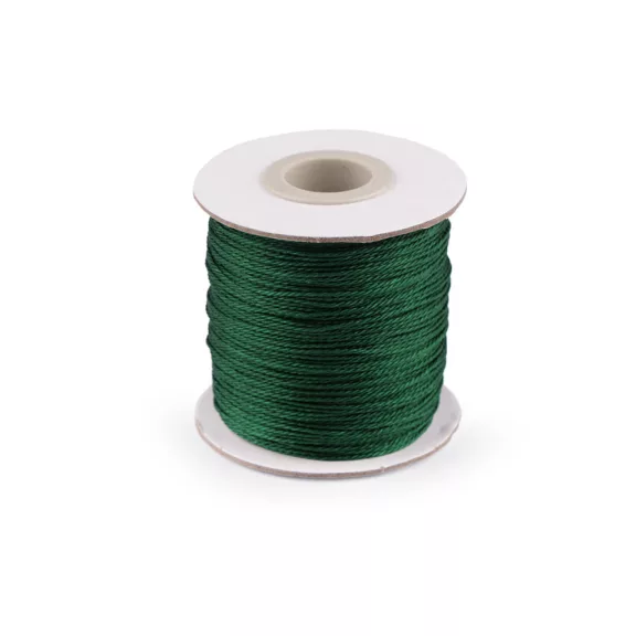 Ø1 mm csavart nylon zsinór ékszerek készítéséhez és készítéséhez - 5 zöld sötét (1 db-os csomagolás) Ø1 mm csavart nylon zsinór ékszerek készítéséhez és készítéséhez - 5 zöld sötét (1 db-os csomagolás)