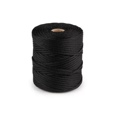 Ruhazsinór PES Ø4 mm - fekete (300 m-os csomagolás)