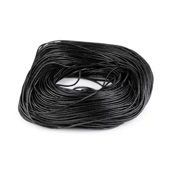 Kerek bőrszál Ø2 mm méteráru - 3 fekete fény (1 m-os csomagolás) Kerek bőrszál Ø2 mm méteráru - 3 fekete fény (1 m-os csomagolás)