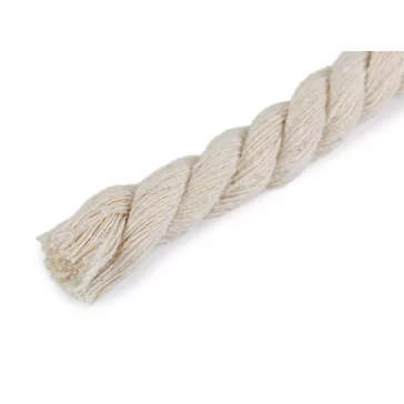   Pamut zsinór sodrott Ø12 mm, tekercs 29 m, macramé - 1 bézs világos (58 m-os csomagolás)
