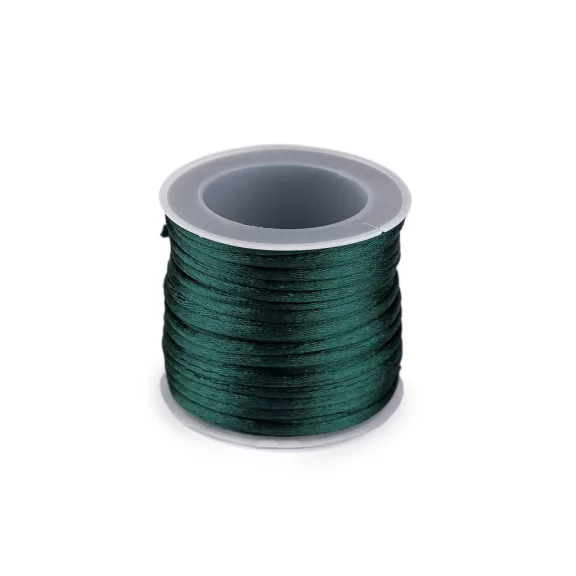 Szatén zsinór / patkányfarok Ø2 mm 10 m - 9 zöld sötét (25 db-os csomagolás) Szatén zsinór / patkányfarok Ø2 mm 10 m - 9 zöld sötét (25 db-os csomagolás)