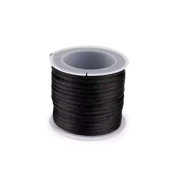 Szatén zsinór / patkányfarok Ø2 mm 10 m - 10 fekete (5 db-os csomagolás) Szatén zsinór / patkányfarok Ø2 mm 10 m - 10 fekete (5 db-os csomagolás)