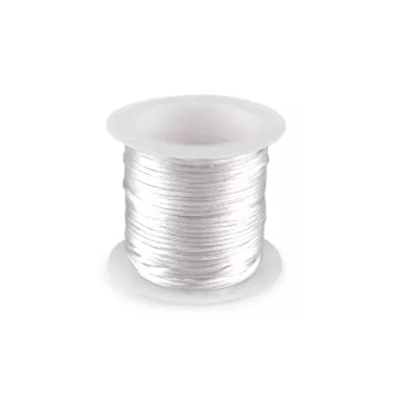   Szatén zsinór / patkányfarok Ø1 mm 10 m - 1 fehér (25 db-os csomagolás)