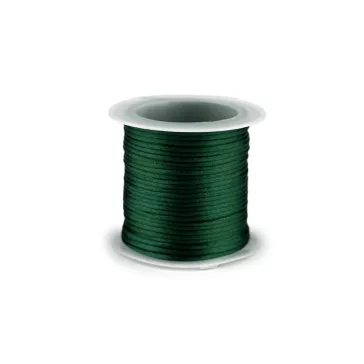   Szatén zsinór / patkányfarok Ø1 mm 10 m - 9 zöld sötét (25 db-os csomagolás)