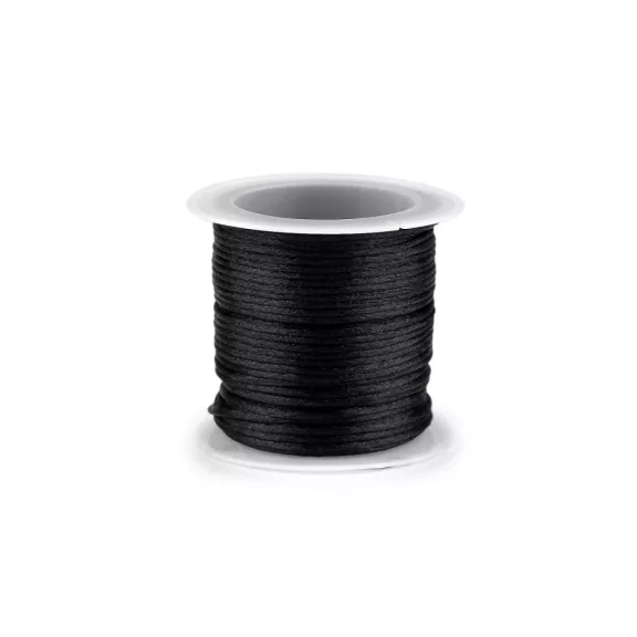 Szatén zsinór / patkányfarok Ø1 mm 10 m - 10 fekete (5 db-os csomagolás) Szatén zsinór / patkányfarok Ø1 mm 10 m - 10 fekete (5 db-os csomagolás)