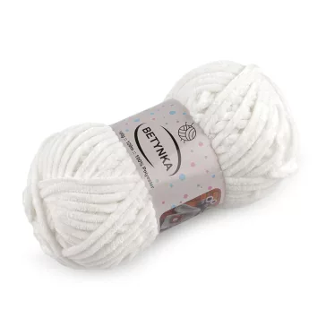  Zsenília fonal Betynka 100 g - 1 (301) fehér (1 db-os csomagolás)