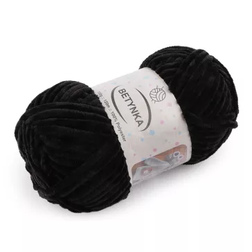   Zsenília fonal Betynka 100 g - 13 (311) fekete (1 db-os csomagolás)