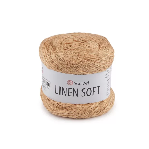 Kötőfonal Linen Soft 100 g - 3 (7305) teve bézs (1 db-os csomagolás) Kötőfonal Linen Soft 100 g - 3 (7305) teve bézs (1 db-os csomagolás)