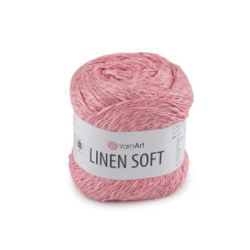   Kötőfonal Linen Soft 100 g - 4 (7322) rózsás világos (1 db-os csomagolás)