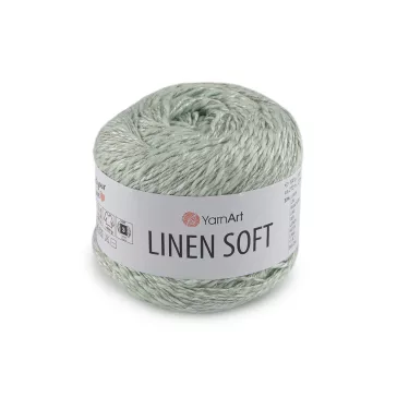   Kötőfonal Linen Soft 100 g - 6 (7312) pasztellzöld (1 db-os csomagolás)