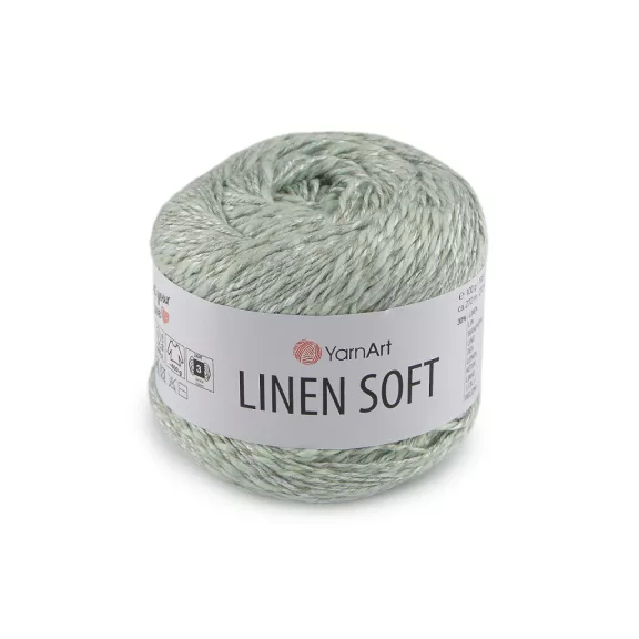 Kötőfonal Linen Soft 100 g - 6 (7312) pasztellzöld (1 db-os csomagolás) Kötőfonal Linen Soft 100 g - 6 (7312) pasztellzöld (1 db-os csomagolás)
